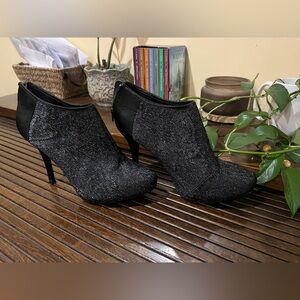 Maurices Glittery‎ Black Heeled Boots